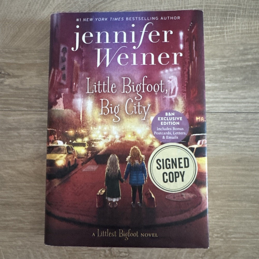 Little Bigfoot, Big City by JENNIFER WEINER Signed Copy B&N Exclusive Edition‎